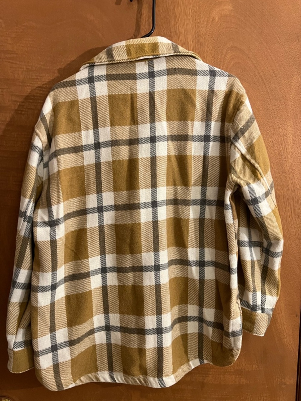 Plaid Button-Front Shacket-Womens - Picture 2 of 3